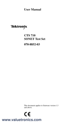 Tektronix CTS 710 User Manual