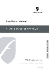 Friedrich MD24Y3J Installation Manual