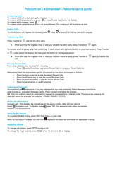 Polycom VVX 450 Quick Manual