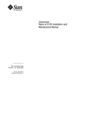 Sun Microsystems Netra st D130 Installation And Maintenance Manual