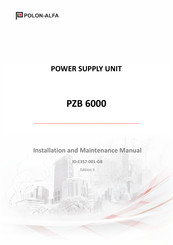 Polon-Alfa PZB 6000 Installation And Maintenance Manual