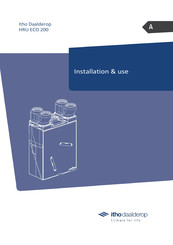 Itho Daalderop HRU ECO 200 Installation & Use Manual