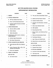 Bell System 41B1 DM Supplementary Information
