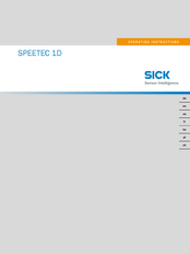 SICK SPEETEC 1D Operating Instructions Manual