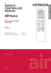 Hitachi airHome RC-AGS1EA0N Operation Manual