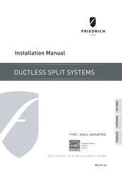 Friedrich M18YJ Installation Manual