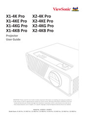 ViewSonic X1-4KB Pro User Manual