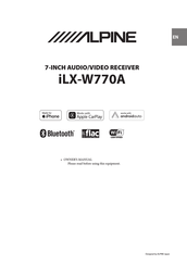 Alpine iLX-W770A Owner's Manual