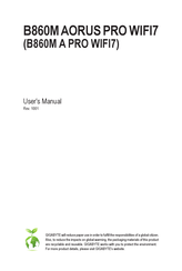 Gigabyte B850M A PRO WIFI7 User Manual