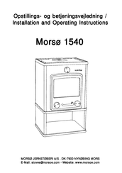Morso 1540 Installation And Operating Instructions Manual
