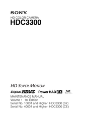 Sony HDC-3300 Maintenance Manual