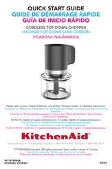 KitchenAid KTCR351 Quick Start Manual
