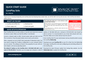 Analog way CPS01-R1 Quick Start Manual