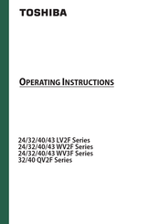 Toshiba 40 QV2F Series Operating Instructions Manual