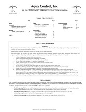 Aqua Control STATIONARY Series Instruction Manual