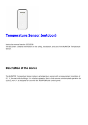 AURATON Smart Temperature Sensor Instruction Manual