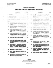 Bell System KS-20571 L1 Replacement Procedures