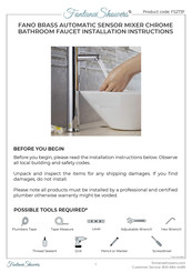 Fontana Showers FANO FS273F Installation Instructions Manual