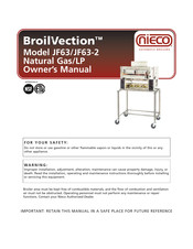 Nieco BroilVection JF63E Owner's Manual