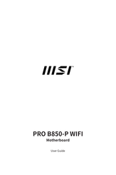 MSI PRO B850-P WIFI User Manual