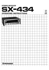 Pioneer SX-434 Operating Instructions Manual
