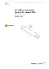 Endress+Hauser Proline Promass O 100 Operating Instructions Manual