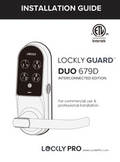 Lockly Pro LOCKLY GUARD DUO 679D Installation Manual