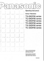 Panasonic TC-29GF80R Operating Instructions Manual