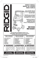 RIDGID WD1956M1 Owner's Manual