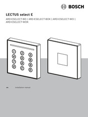 Bosch ARD-ESELECT-WOK Installation Manual