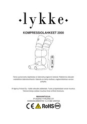 Lykke AIR COMPRESSION LEG MASSAGER 2000 Instruction Manual