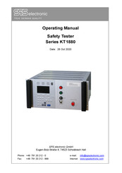 SPS electronic KT1880B Operating Manual
