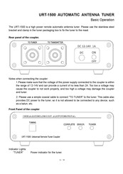 Chameleon Antenna URT-1500 Basic Operation