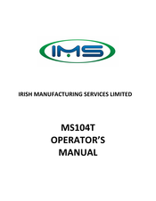 IMS MS104T Operator's Manual