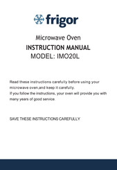 Frigor IMO20L Instruction Manual