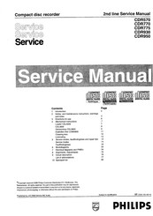 Philips CDR930 Service Manual
