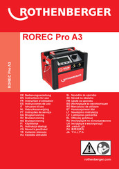 Rothenberger 1500004451 Instructions For Use Manual