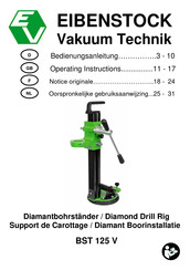 EIBENSTOCK BST 125 V Operating Instructions Manual