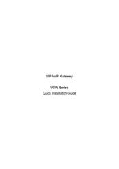 Planet VGW-420FS Quick Installation Manual