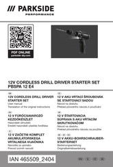 Parkside PBSPA 12 E4 User Manual