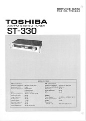 Toshiba ST-330 Service Data