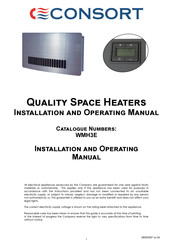 Consort WMH3E Installation And Operating Manual