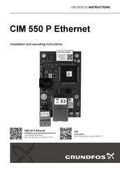 Grundfos CIM 550 P Ethernet Installation And Operating Instructions Manual