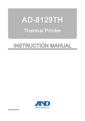 A&D AD-8129TH Instruction Manual