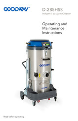 Goodway D-285HSS Operating And Maintenance Instructions Manual