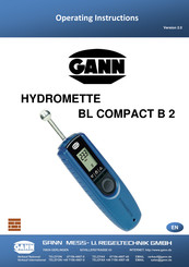GANN Hydromette BL Compact B 2 Operating Instructions Manual