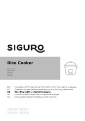 SIGURO SGR-RC-S800B Translation Of The Operating Instructions