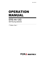 FOR-A ELETEX ERS-44-12G Operation Manual