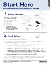 Microtek ScanMaker 9830XL Start Here Manual