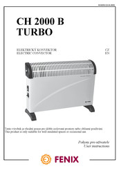 Fenix CH 2000 B TURBO User Instructions